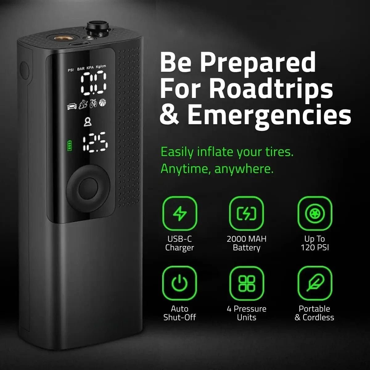 Smart Cordless Tire Safety Inflator