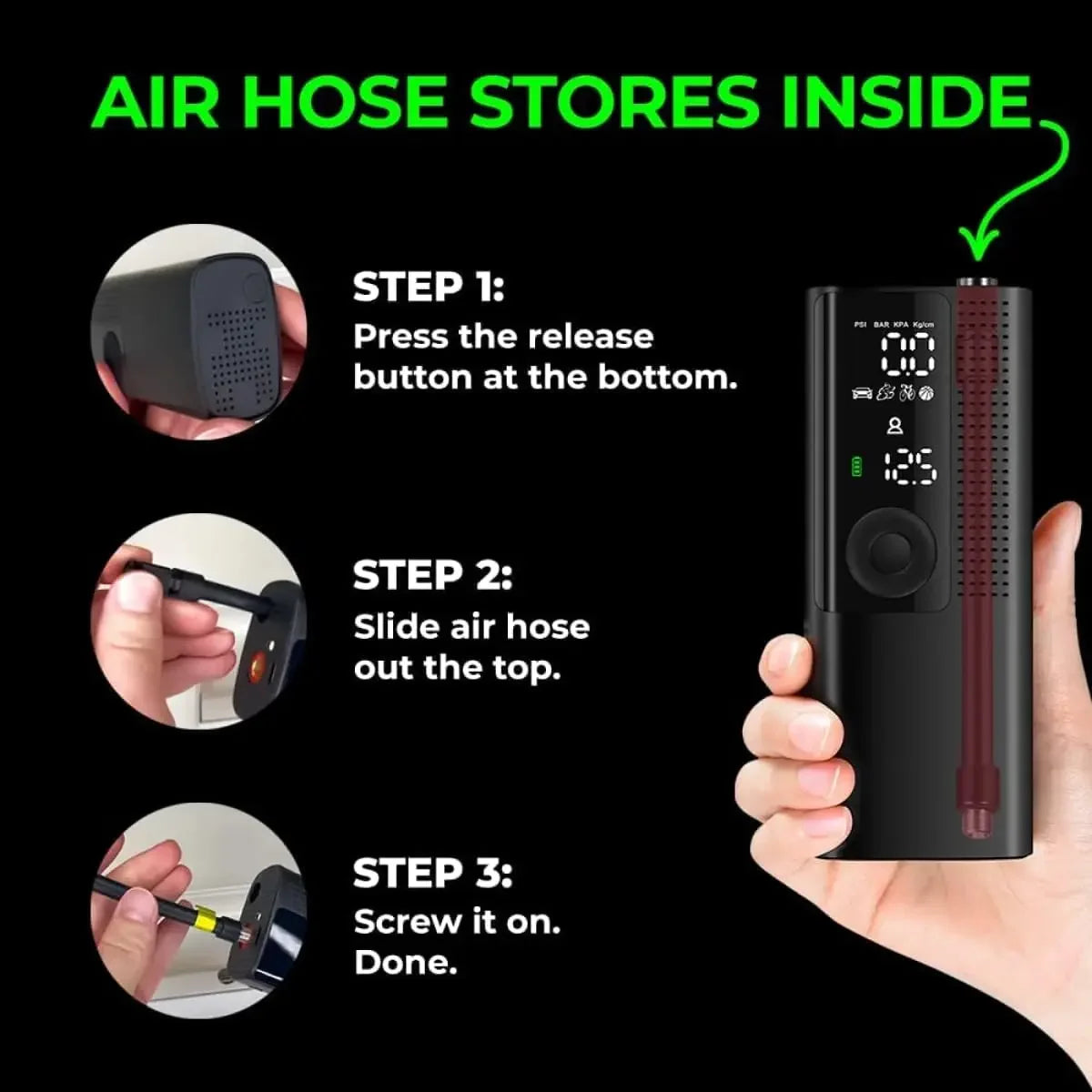 Smart Handheld Digital Tire Inflator